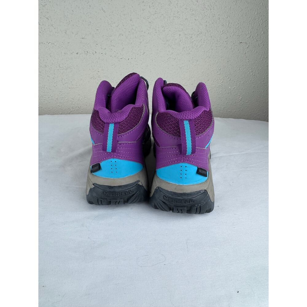Merrell Kids Oakcreek Mid Lace Waterproof Purple Boots Girls Size 3 - Picture 6 of 8
